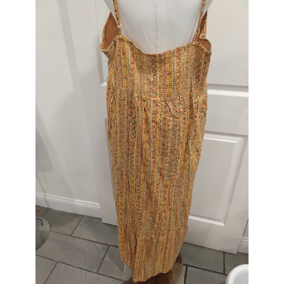 WORLD MARKET Maxi Dress Boho Pattern Strappy‎ Sundress Women's 1XL - Picture 4 of 6